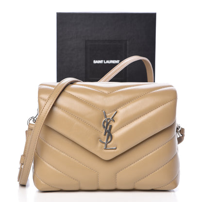 Saint Laurent Calfskin Y Quilted Monogram Toy Loulou Satchel Cork 11 of 11