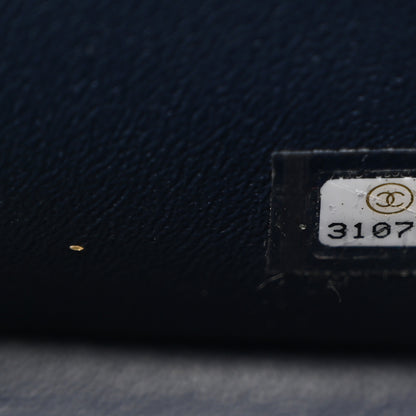 Chanel Lambskin Quilted Mini Rectangular Flap Dark Blue 7 of 10