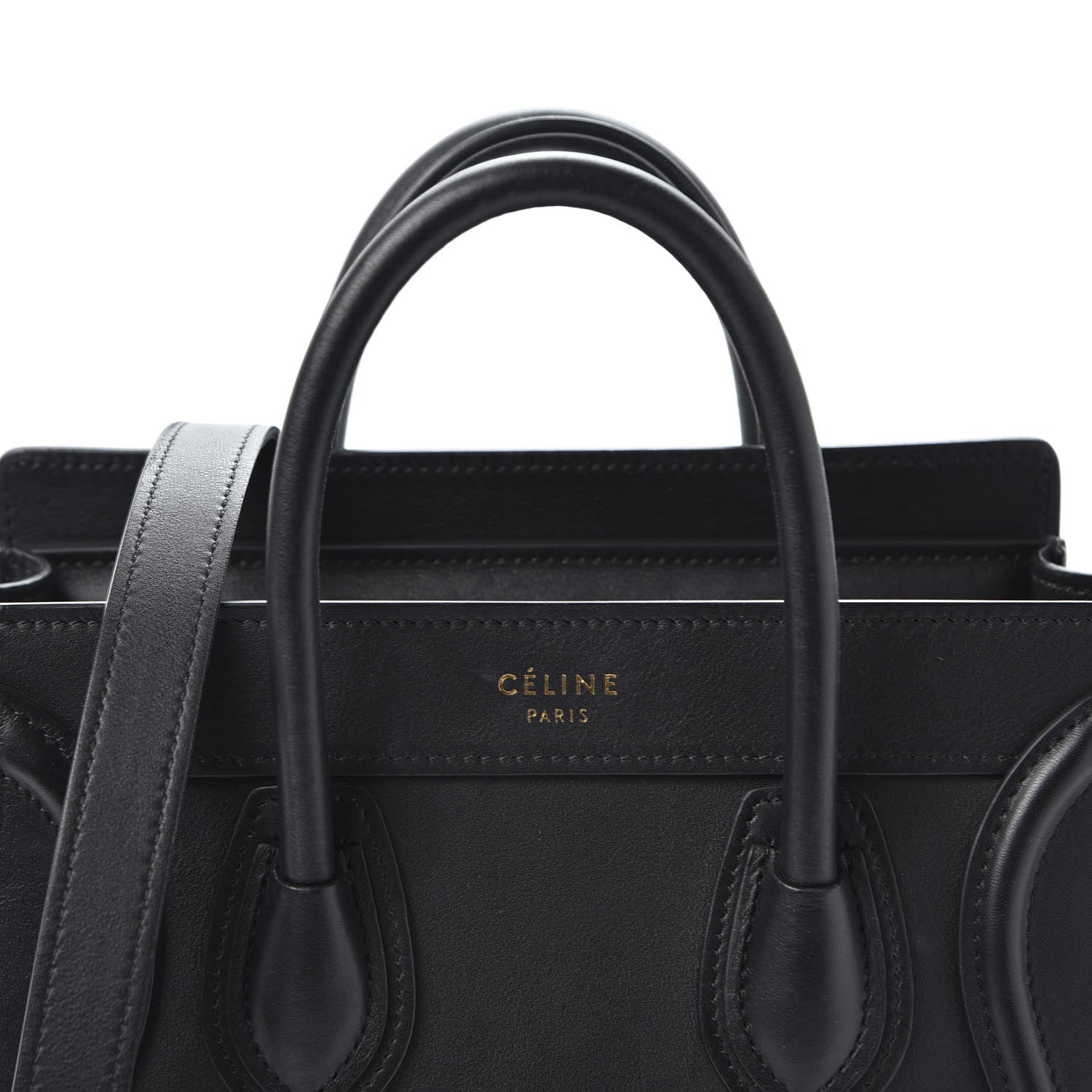 Celine Smooth Calfskin Nano Luggage Black 9 of 9