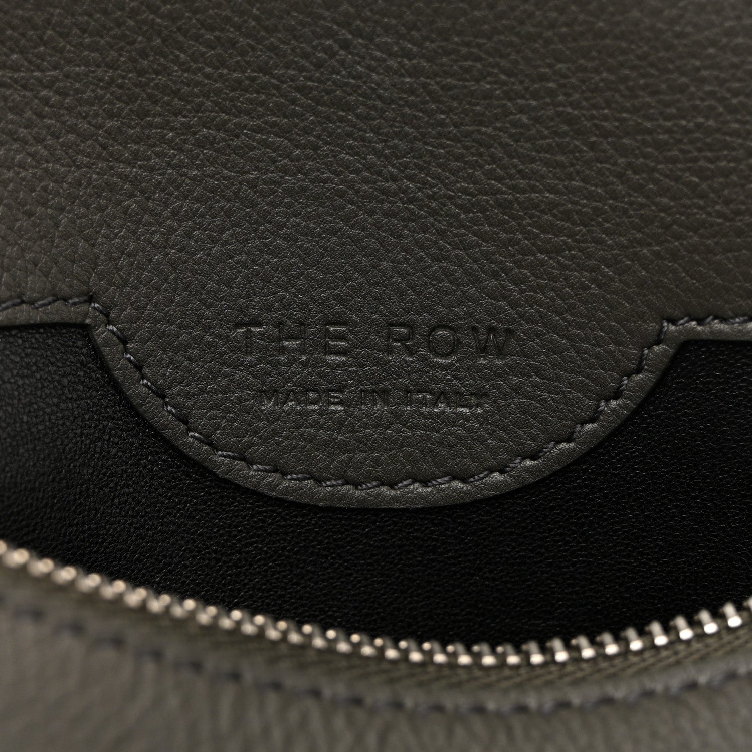 The Row Grained Saddle Calfskin Edith Bag Elephant 6 of 9