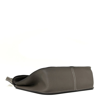 Hermes Taurillon Clemence Halzan 31 GM Etoupe 4 of 10