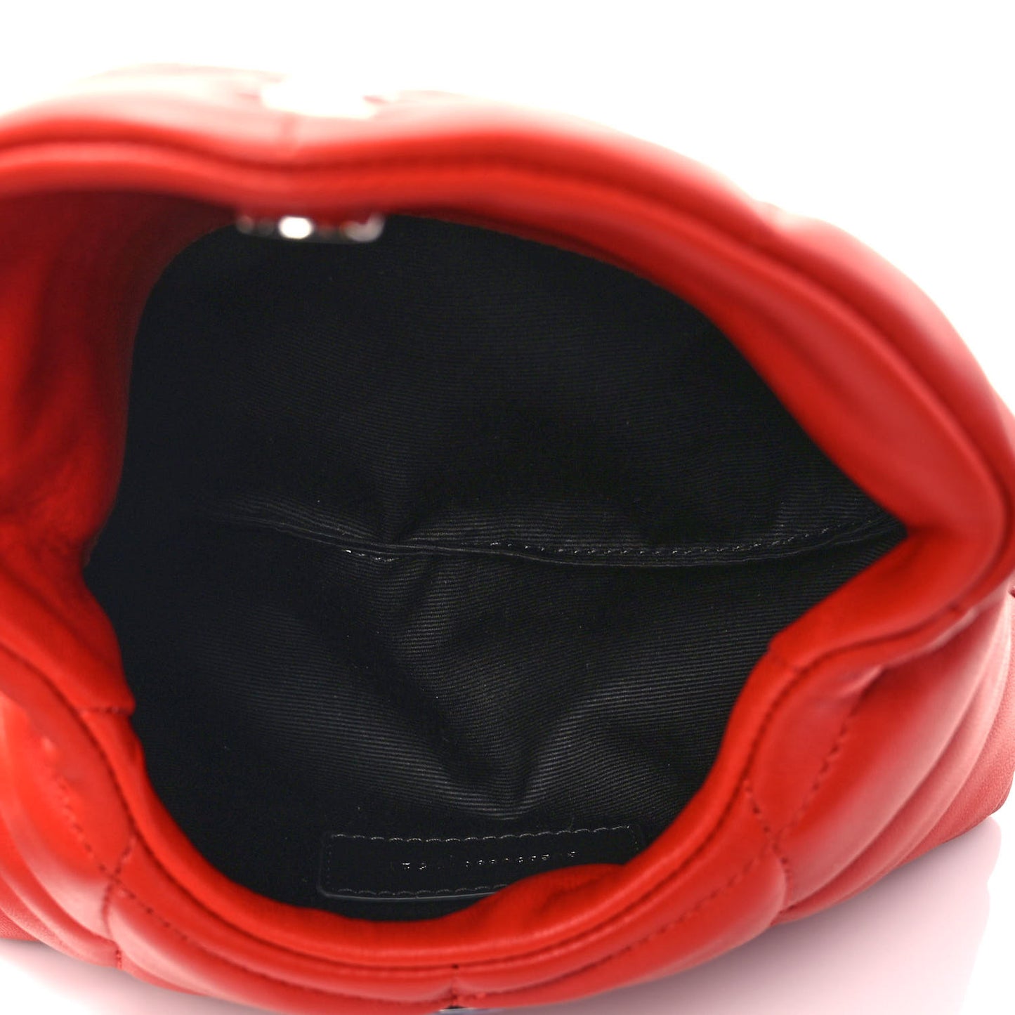 Lambskin Monogram Loulou Puffer Pouch Clutch Coral