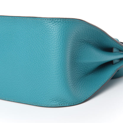 Hermes Taurillon Clemence Jypsiere 28 Bleu Paon 10 of 11