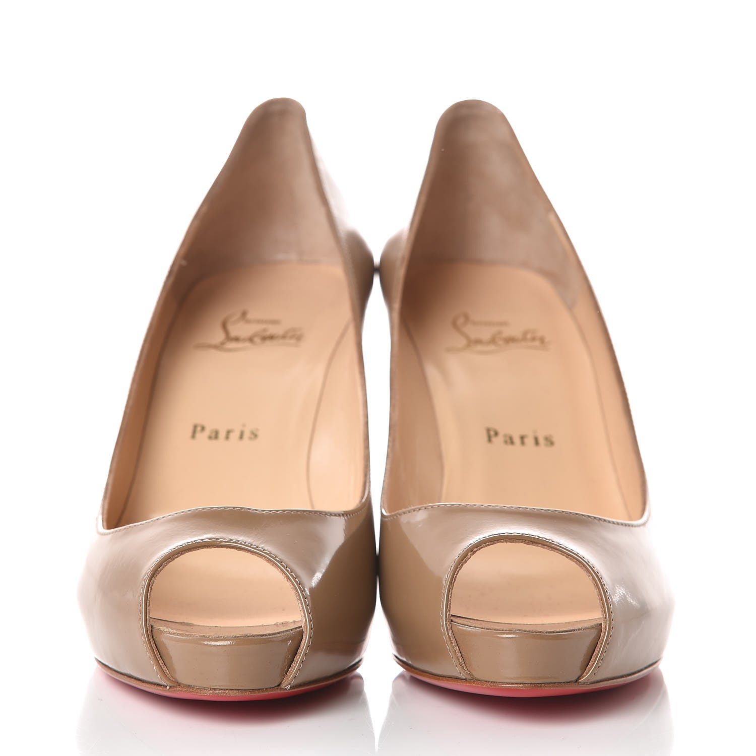 Christian Louboutin Calfskin New Prive 90 Pumps 38.5 Nude 2 of 8
