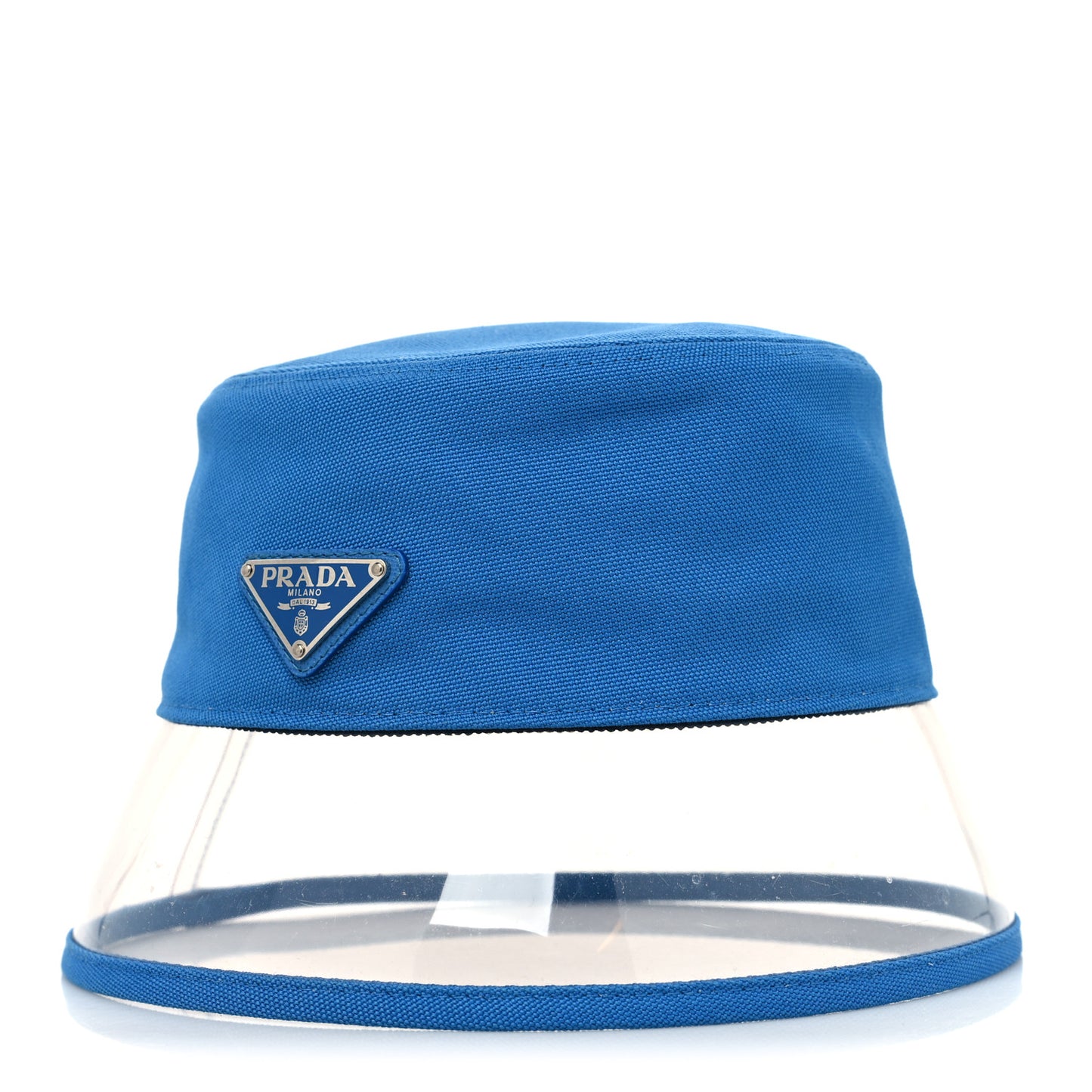 Canapa PVC Metal Triangle Logo Womens Bucket Hat M Blue