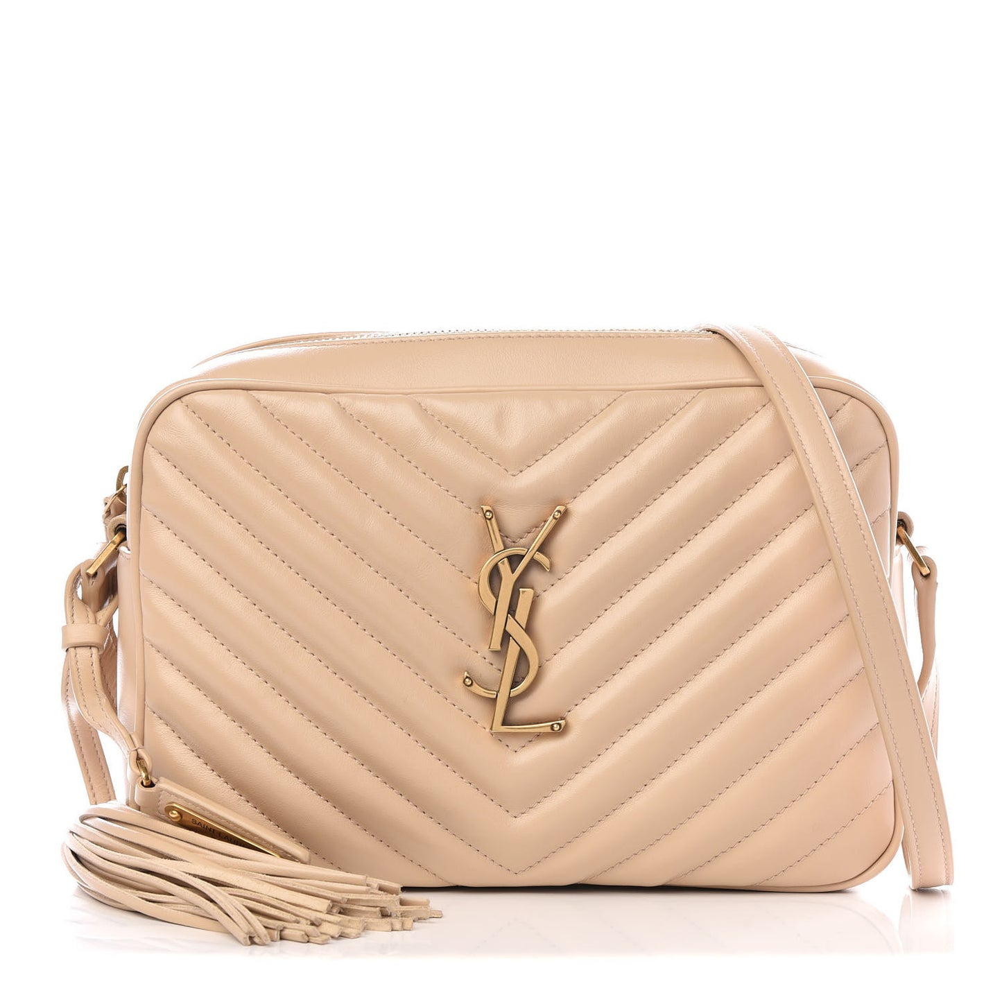 Calfskin Matelasse Monogram Lou Camera Bag Nude Powder
