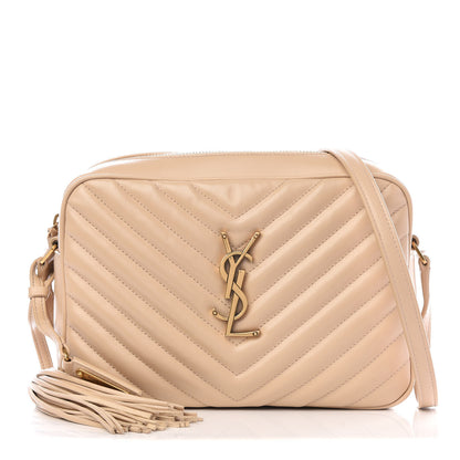 Saint Laurent Calfskin Matelasse Monogram Lou Camera Bag Nude Powder 1 of 8