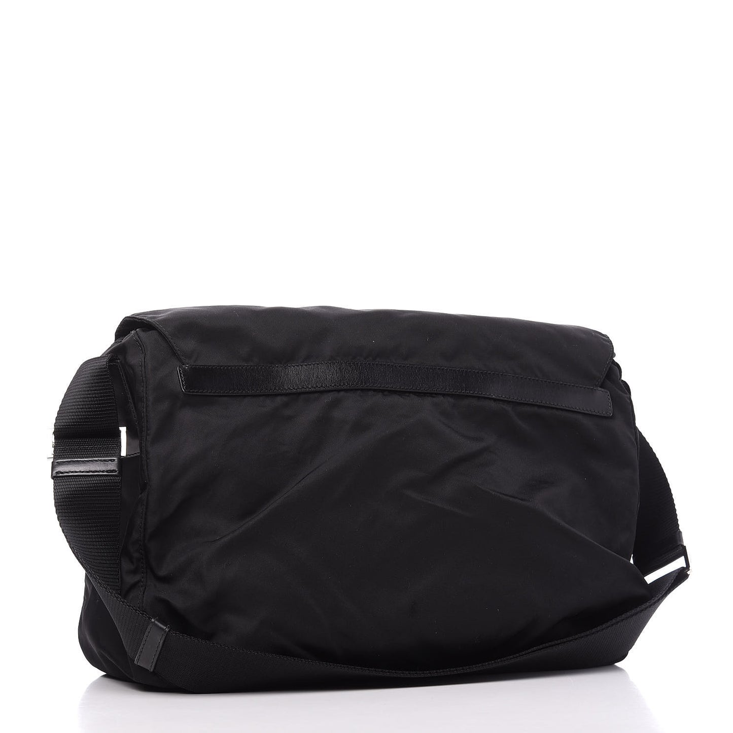Nylon Vela Messenger Bag Black