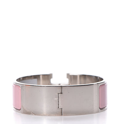 Hermes Enamel Wide Clic Clac H Bracelet GM Rose Nacarat 3 of 5