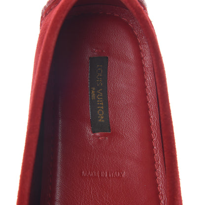 Louis Vuitton Suede Travel Moccasin Loafers 39 Rouge 7 of 9