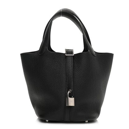 Hermes Taurillon Clemence Picotin Lock 18 PM Black 1 of 9