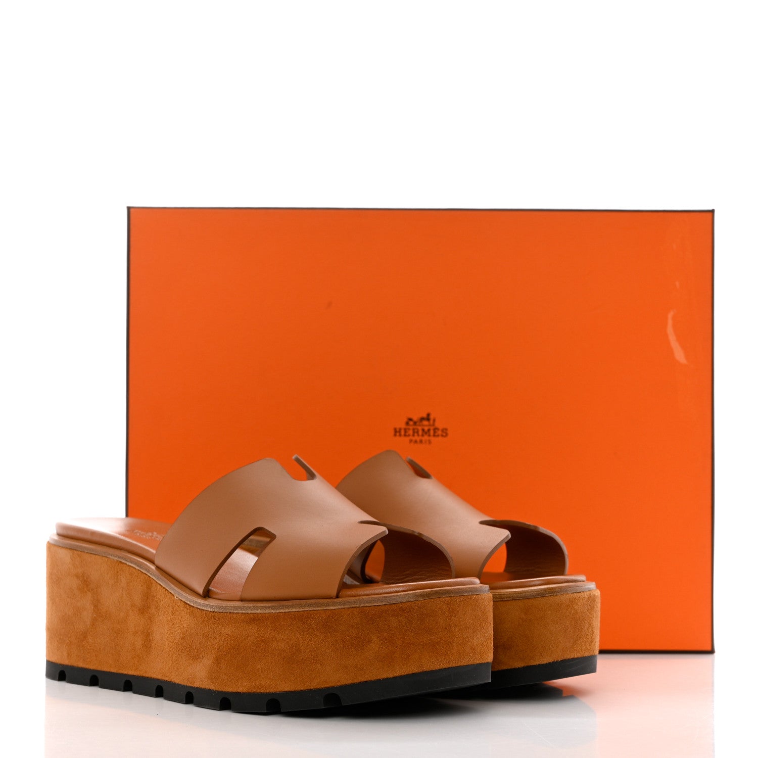 Hermes Calfskin Suede Eze 30 Sandals 38 Naturel 9 of 9