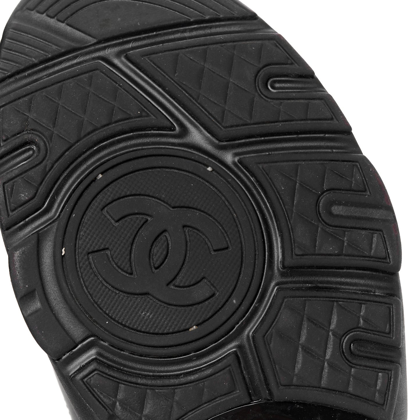 Lambskin Fabric CC Uniform Sneakers 42 Black