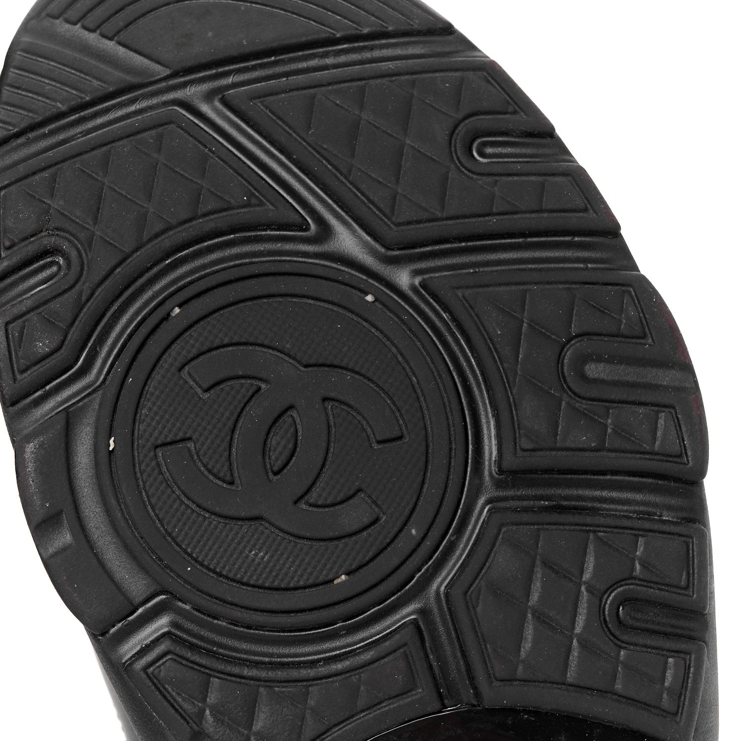 Chanel Lambskin Fabric CC Uniform Sneakers 42 Black 7 of 9
