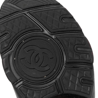 Chanel Lambskin Fabric CC Uniform Sneakers 42 Black 7 of 9