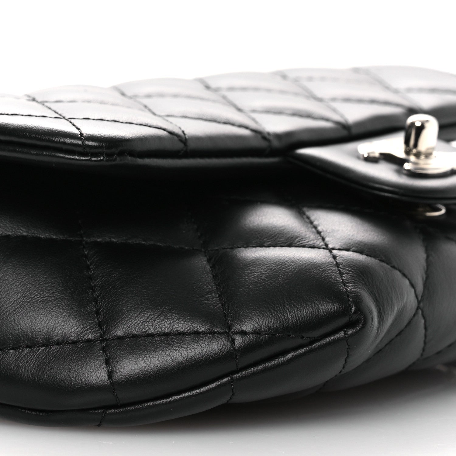 Chanel Calfskin Quilted CC Uniform Flap Belt Bag Black 9 of 12