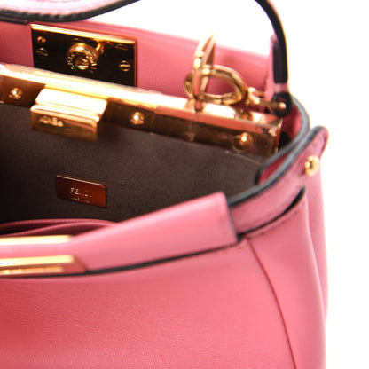 Fendi Shiny Nappa Micro Peekaboo Iconic Satchel Rosa Fluo 8 of 9