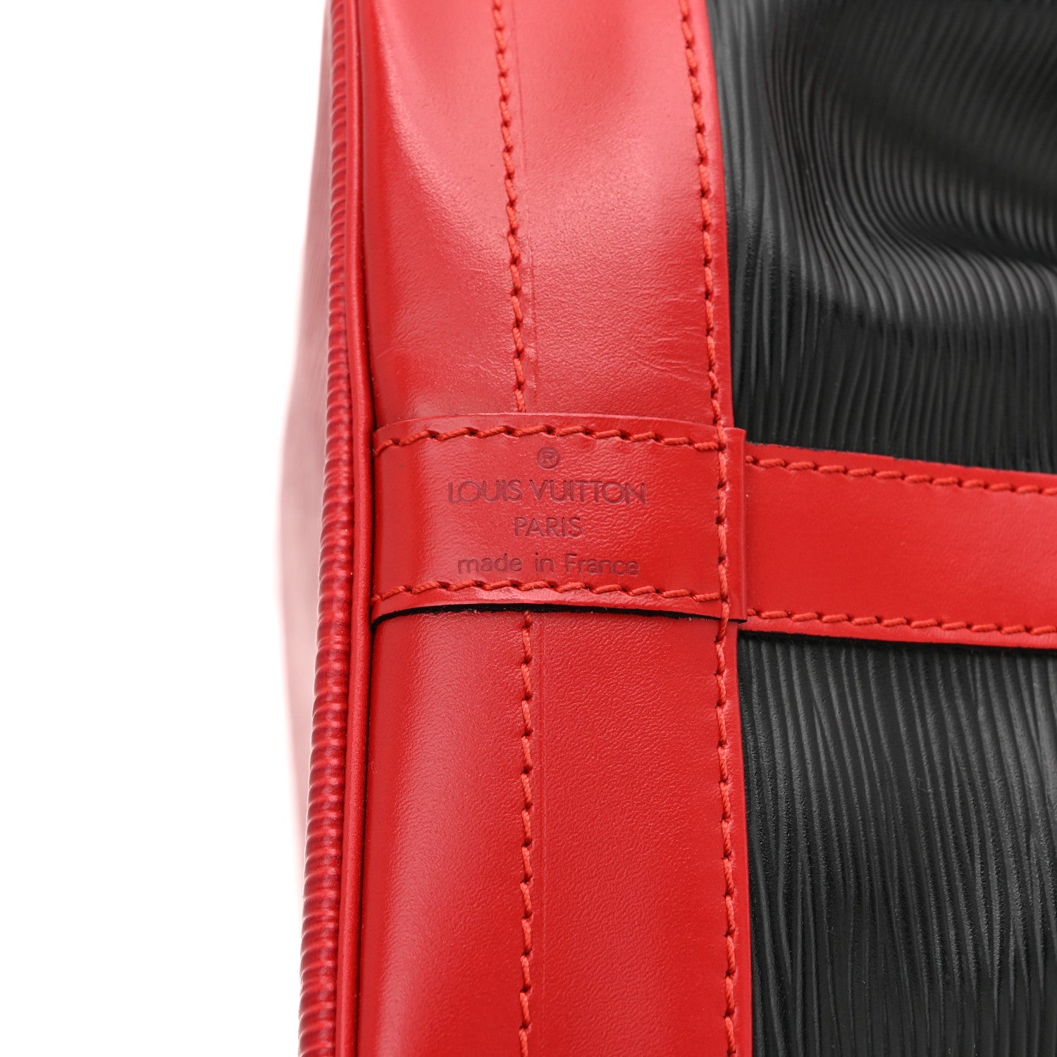 Louis Vuitton Epi Bi-Color Noe Castillan Red Black 9 of 10