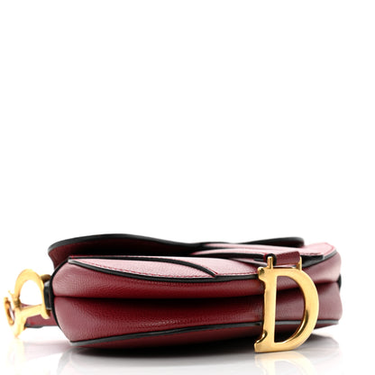 Christian Dior Grained Calfskin Mini Saddle Bag Red 4 of 11