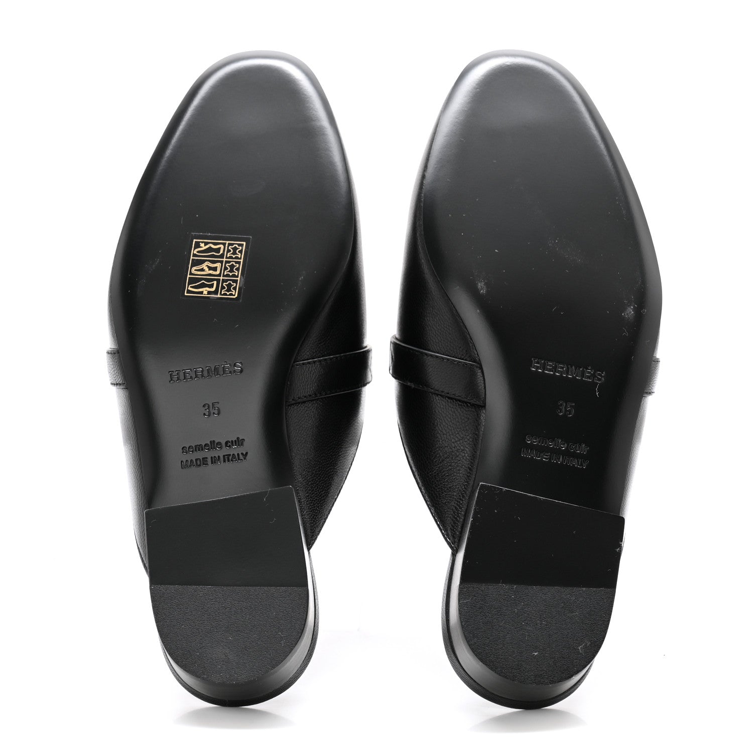 Hermes Goatskin Oz Mules 35 Black 5 of 9
