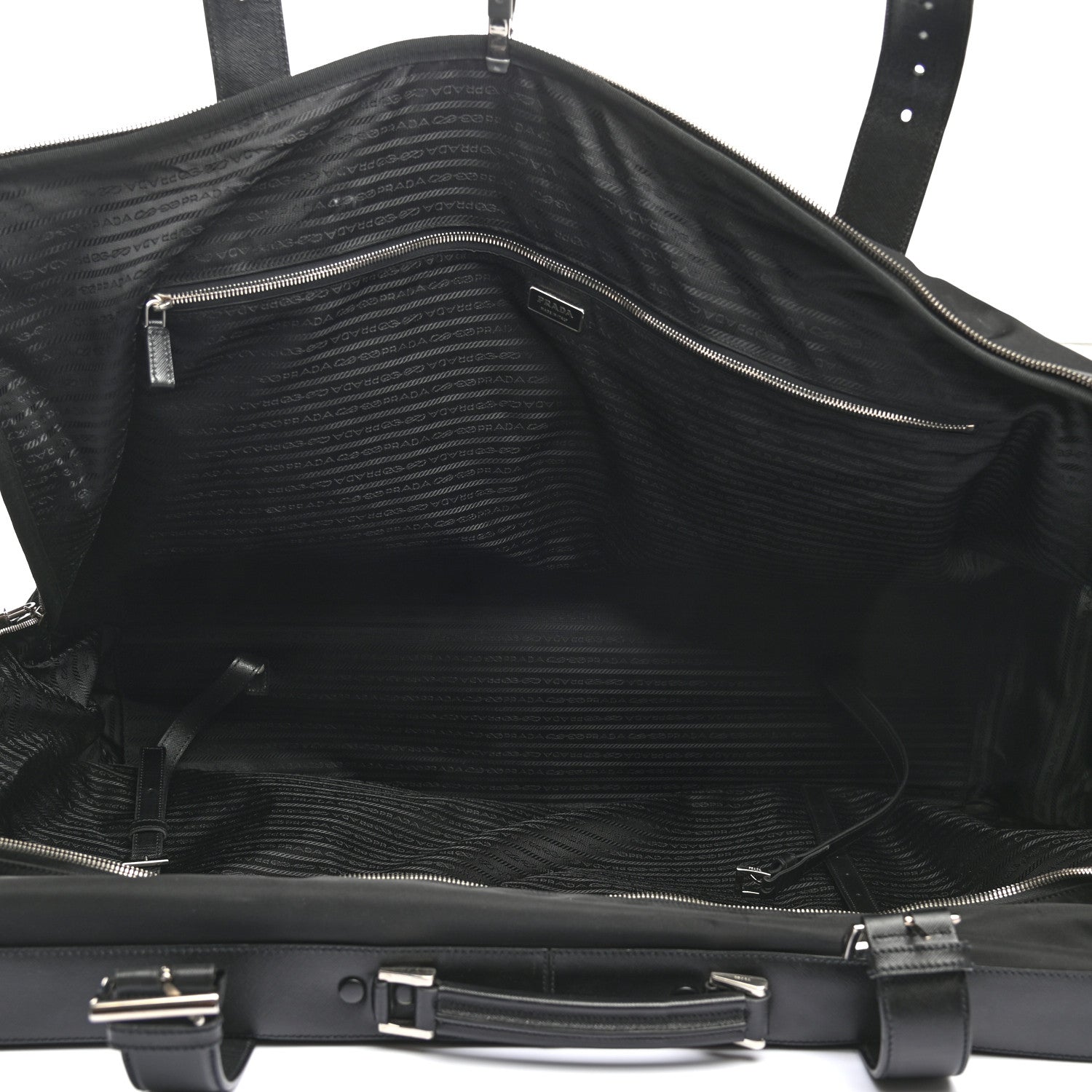 Prada Tessuto Nylon Saffiano Suitcase Black 7 of 17
