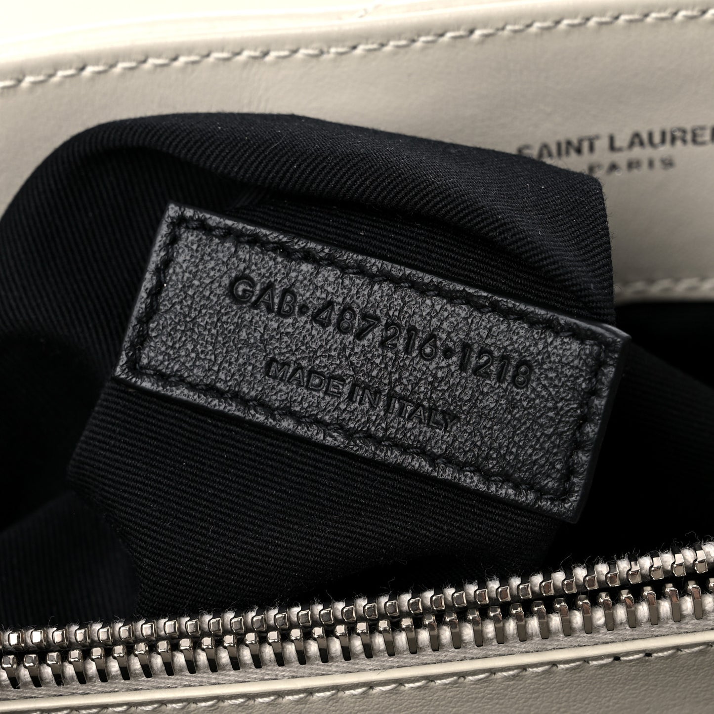 Calfskin Y Quilted Monogram Medium Loulou Chain Satchel Ivory