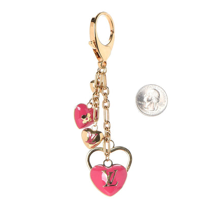 Louis Vuitton Coeurs Heart Bag Charm Key Holder Pink 2 of 5