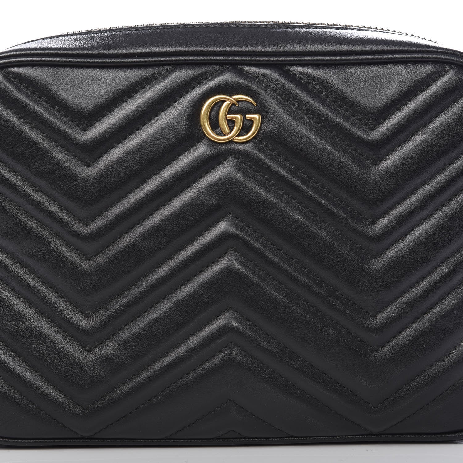 Gucci Calfskin Matelasse Mens GG Marmont Belt Bag 90 36 Black 10 of 10