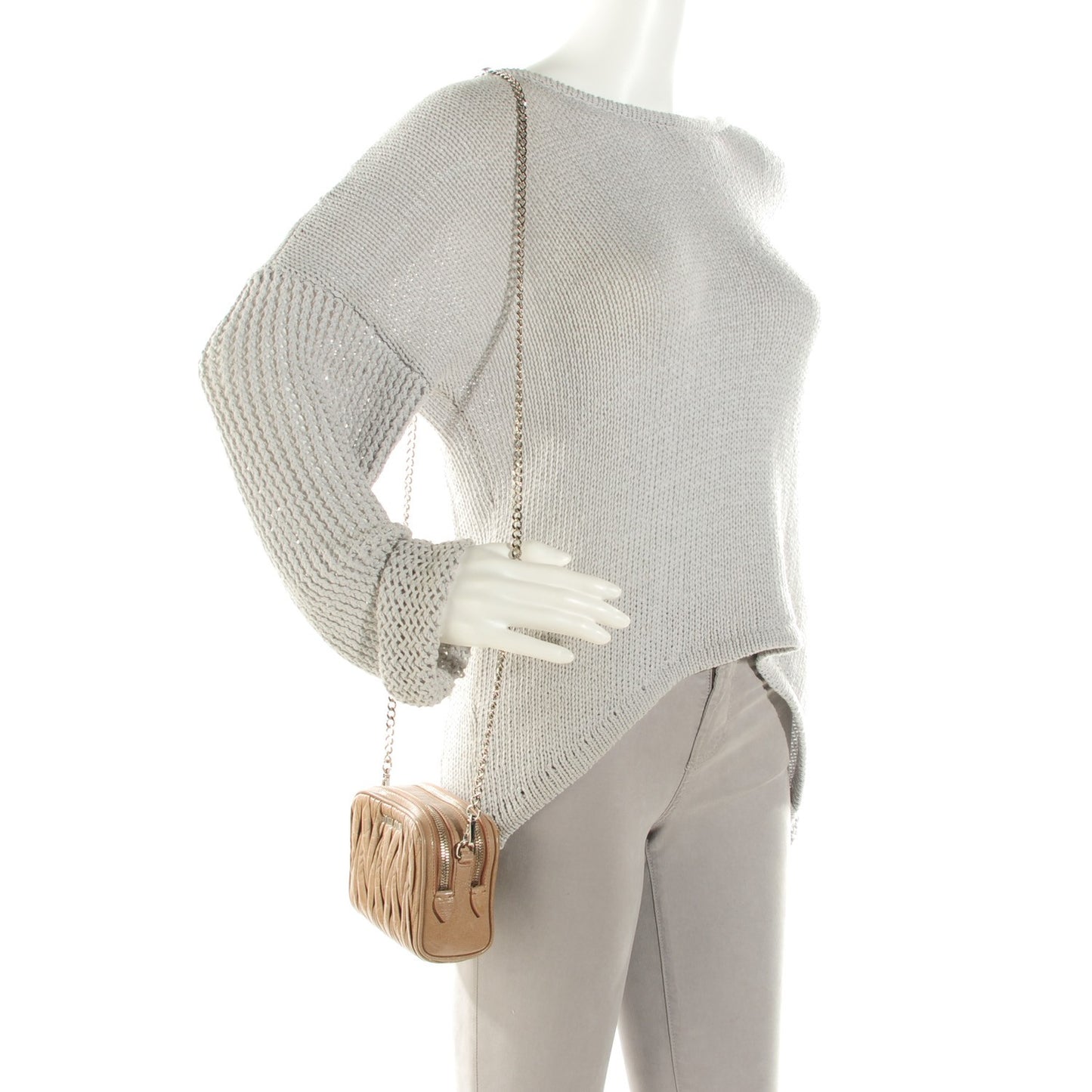 Nappa Matelasse Lux Small Shoulder Bag Cammeo