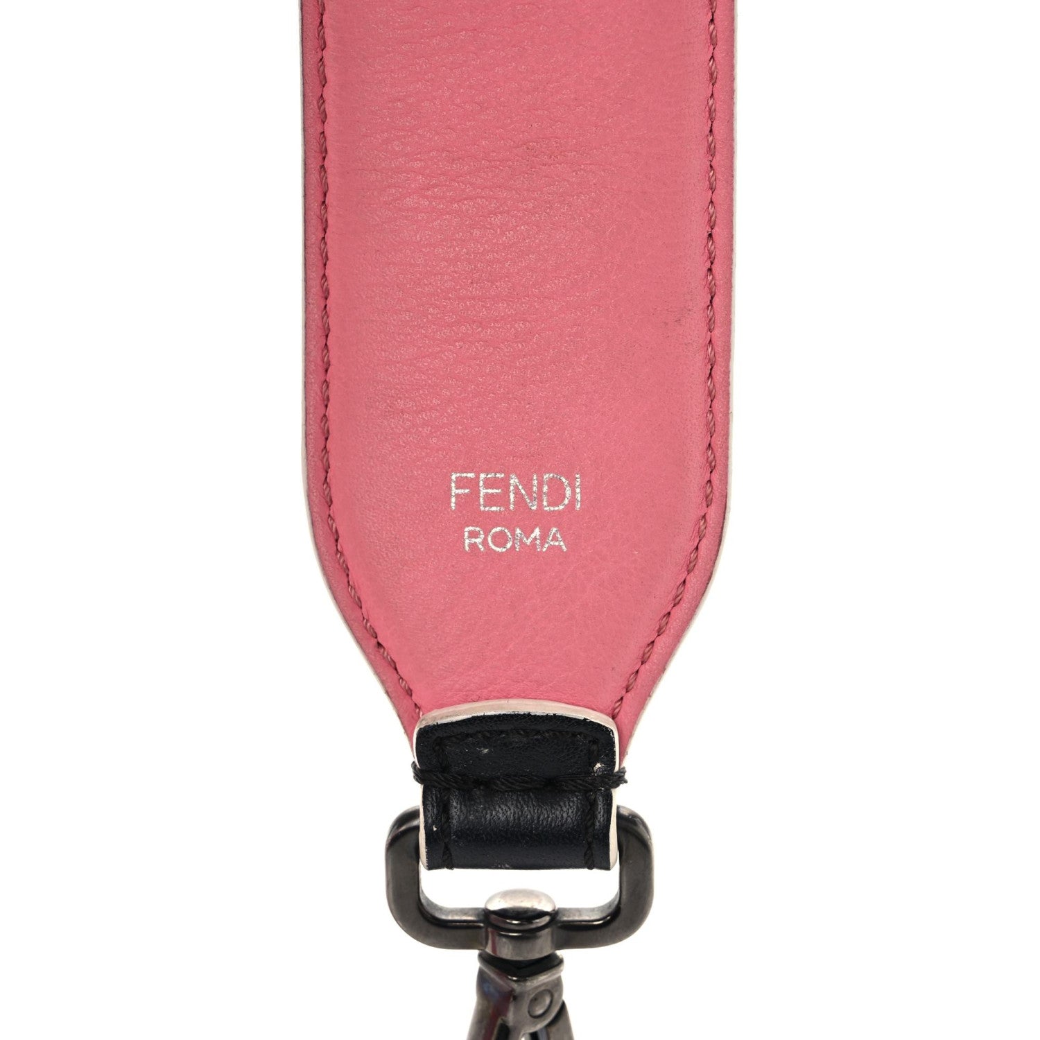 Fendi Vitello Dolce Fun Fair Metal Studded Strap You Black Multicolor 4 of 9