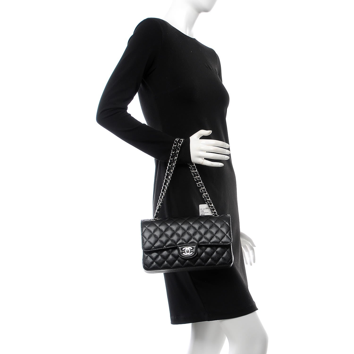 Chanel Caviar Quilted Medium Double Flap Black 3 of 9