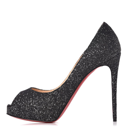 Christian Louboutin Glitter New Very Prive 120 Pumps 37 Black 1 of 8