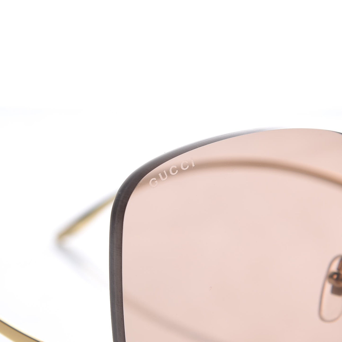 Rimless Sunglasses GG0355S Gold Flash Pink