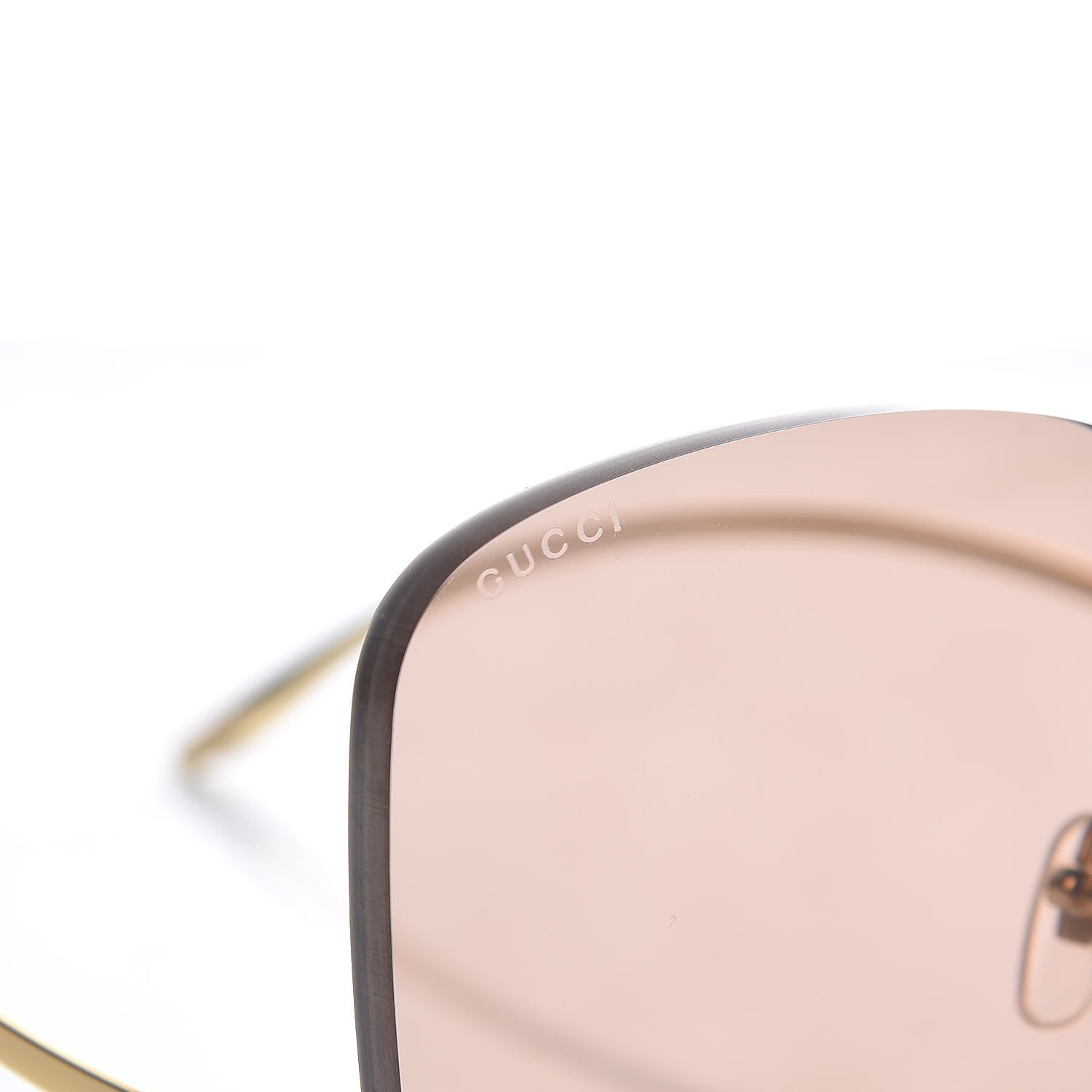 Gucci Rimless Sunglasses GG0355S Gold Flash Pink 7 of 8
