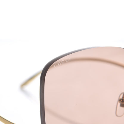 Gucci Rimless Sunglasses GG0355S Gold Flash Pink 7 of 8
