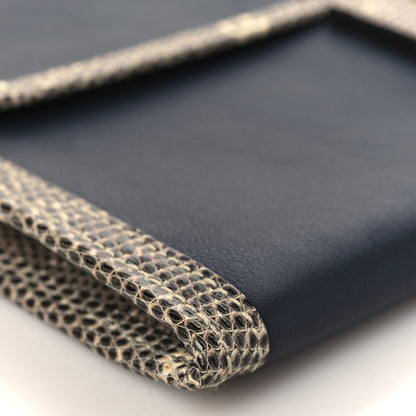 Hermes Swift Lizard Jige Elan Touch 29 Clutch Bleu Nuit Ombre 8 of 9