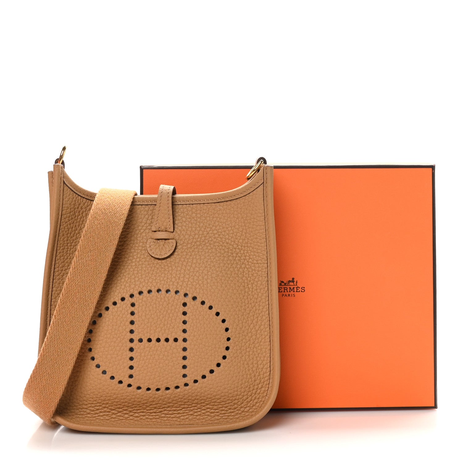 Hermes Taurillon Clemence Evelyne TPM Biscuit 11 of 11