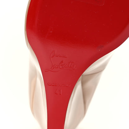 Christian Louboutin Patent Ron Ron Zeppa 80 Wedges 41 Nude 6 of 8