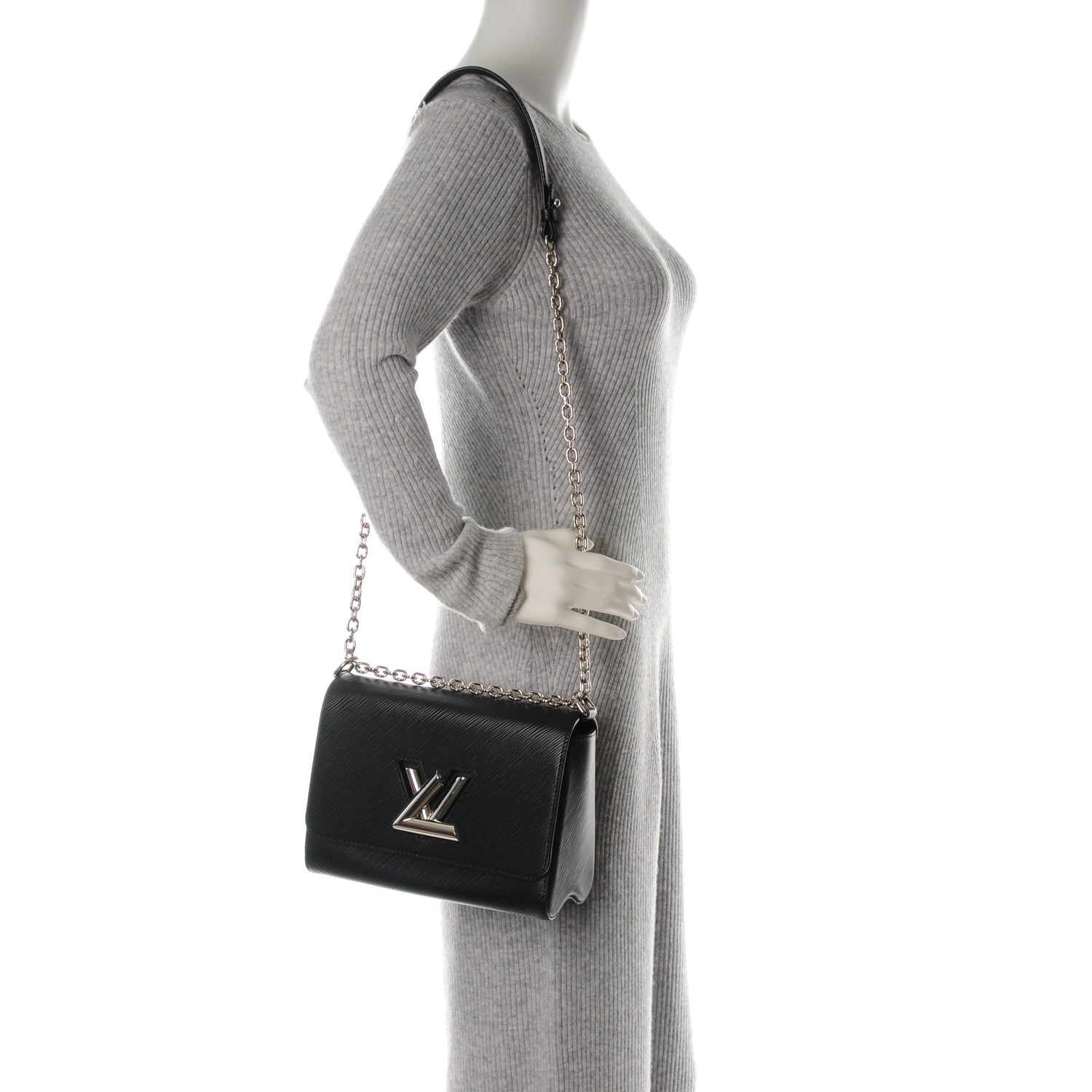 Louis Vuitton Epi Twist Shoulder Bag MM Black 2 of 8
