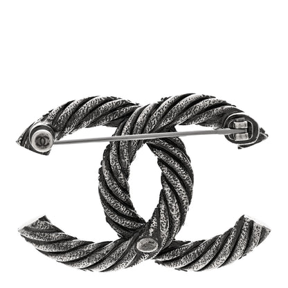 Chanel Ruthenium Twisted CC Brooch 3 of 4