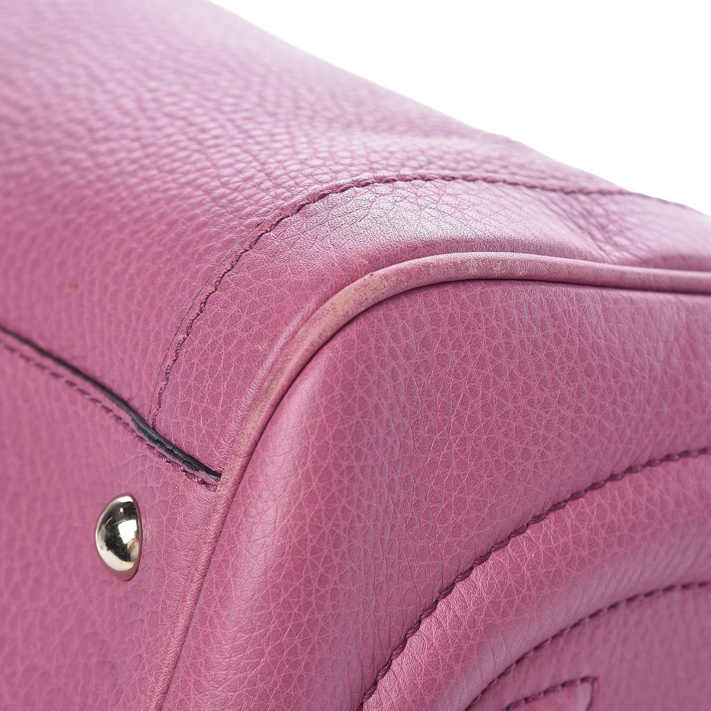 Pebbled Calfskin Medium Soho Boston Fresia Rose