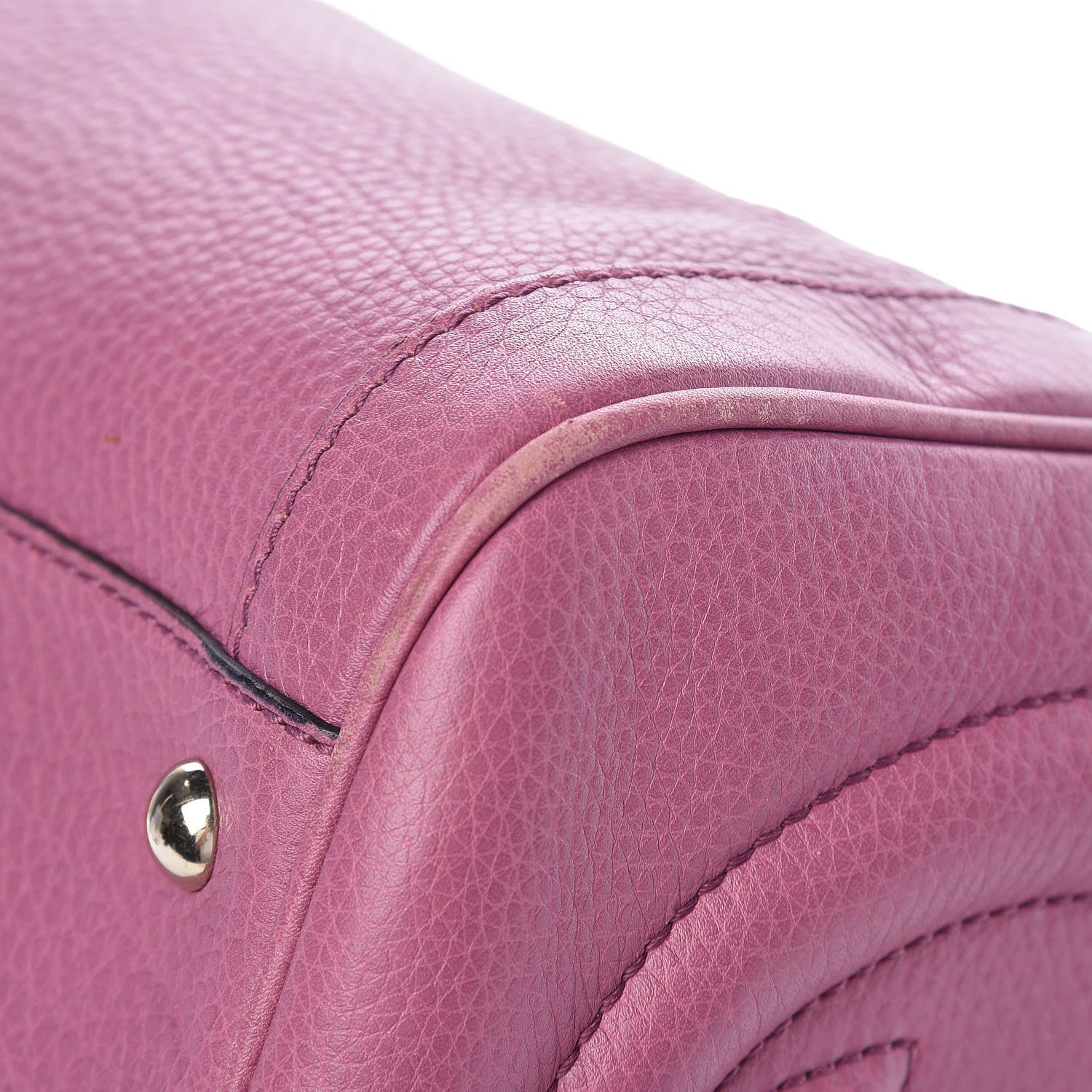 Gucci Pebbled Calfskin Medium Soho Boston Fresia Rose 9 of 13