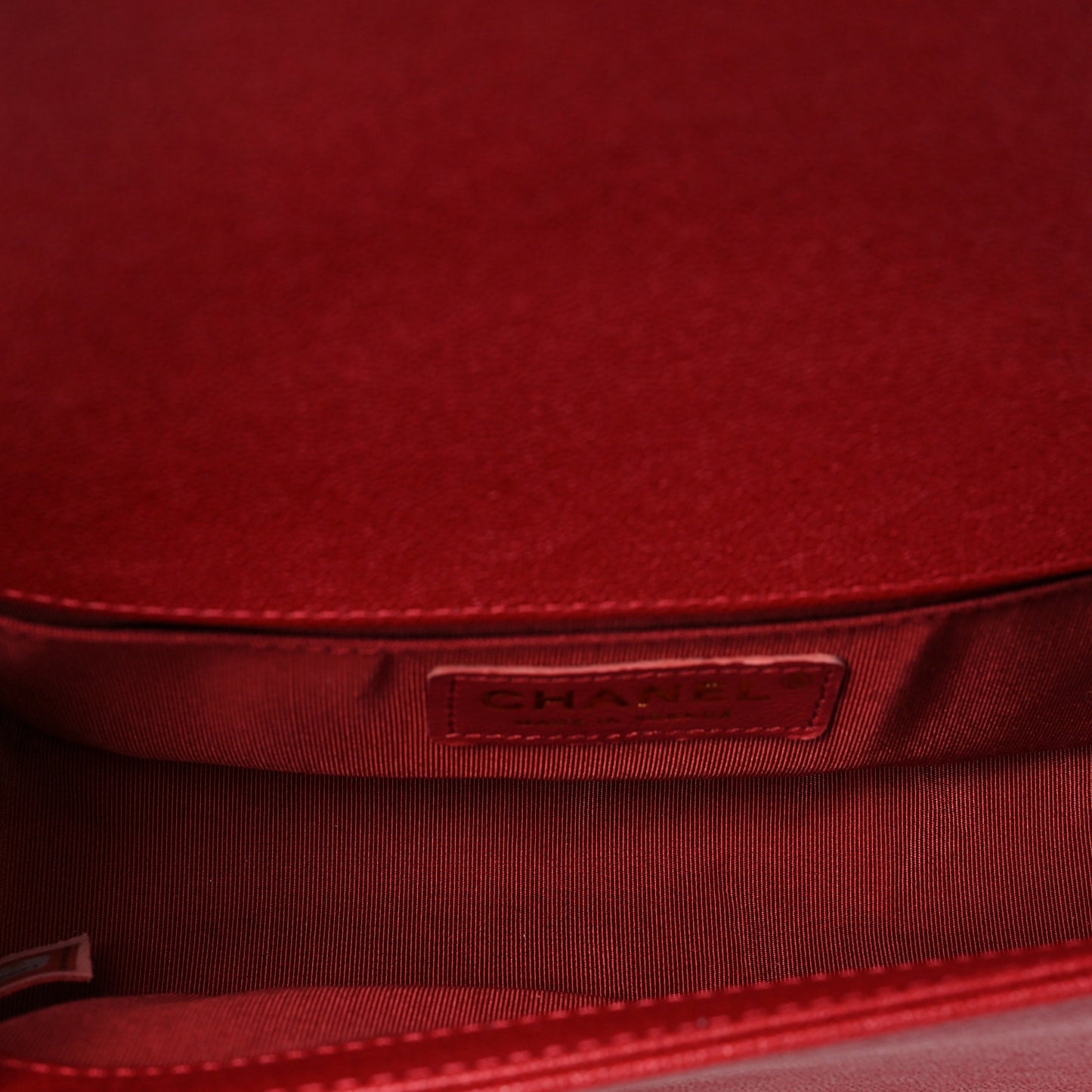 Caviar Quilted Small Boy Flap Red