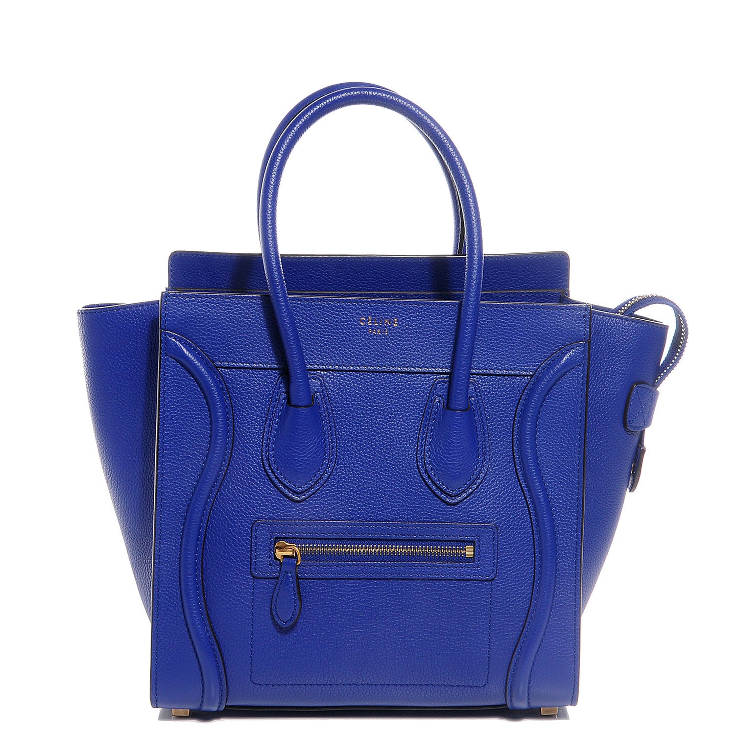 Drummed Calfskin Micro Luggage Indigo