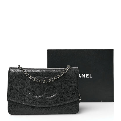 Chanel Caviar Timeless CC Wallet on Chain WOC Black 12 of 14