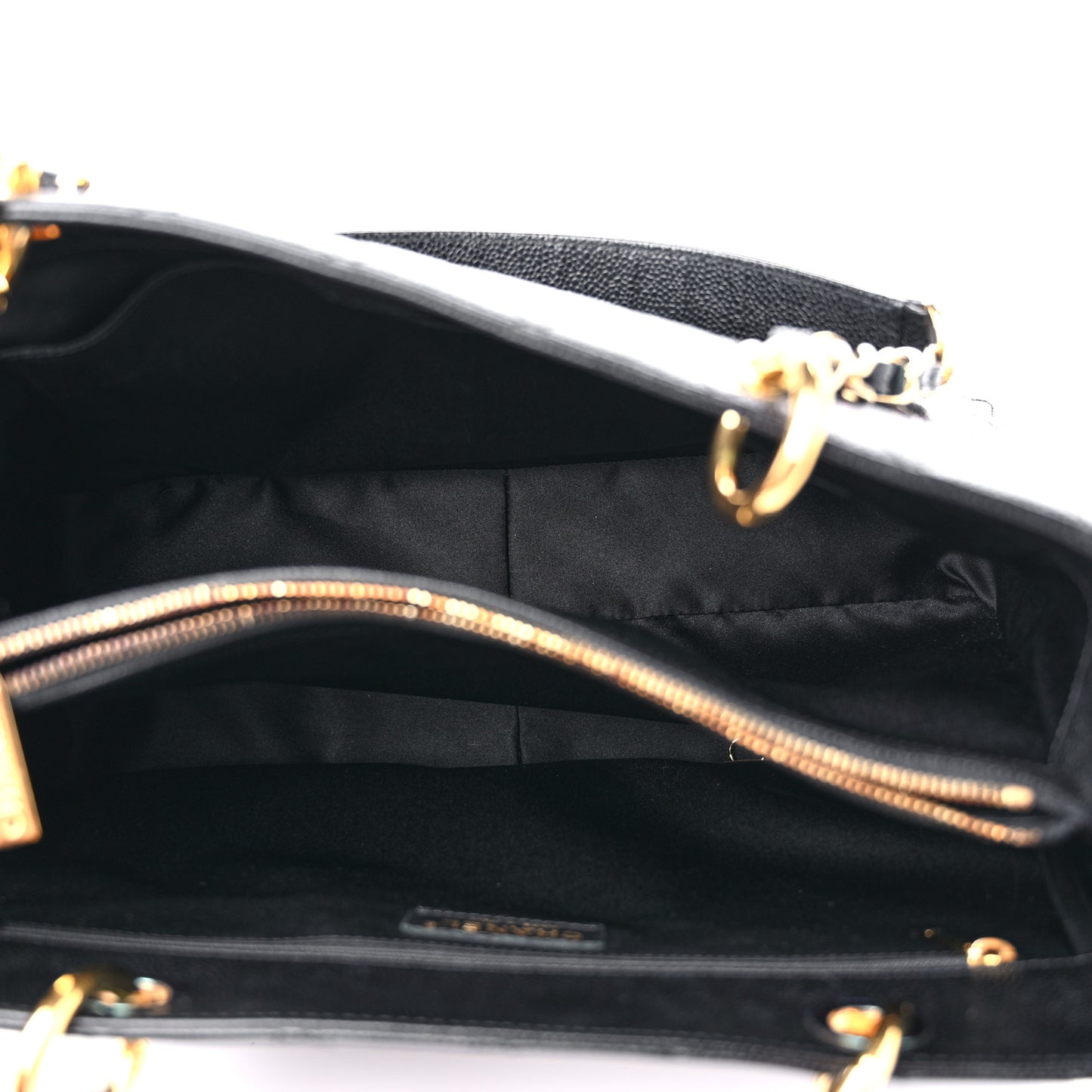 Caviar Quilted Grand Shopping Tote GST Black