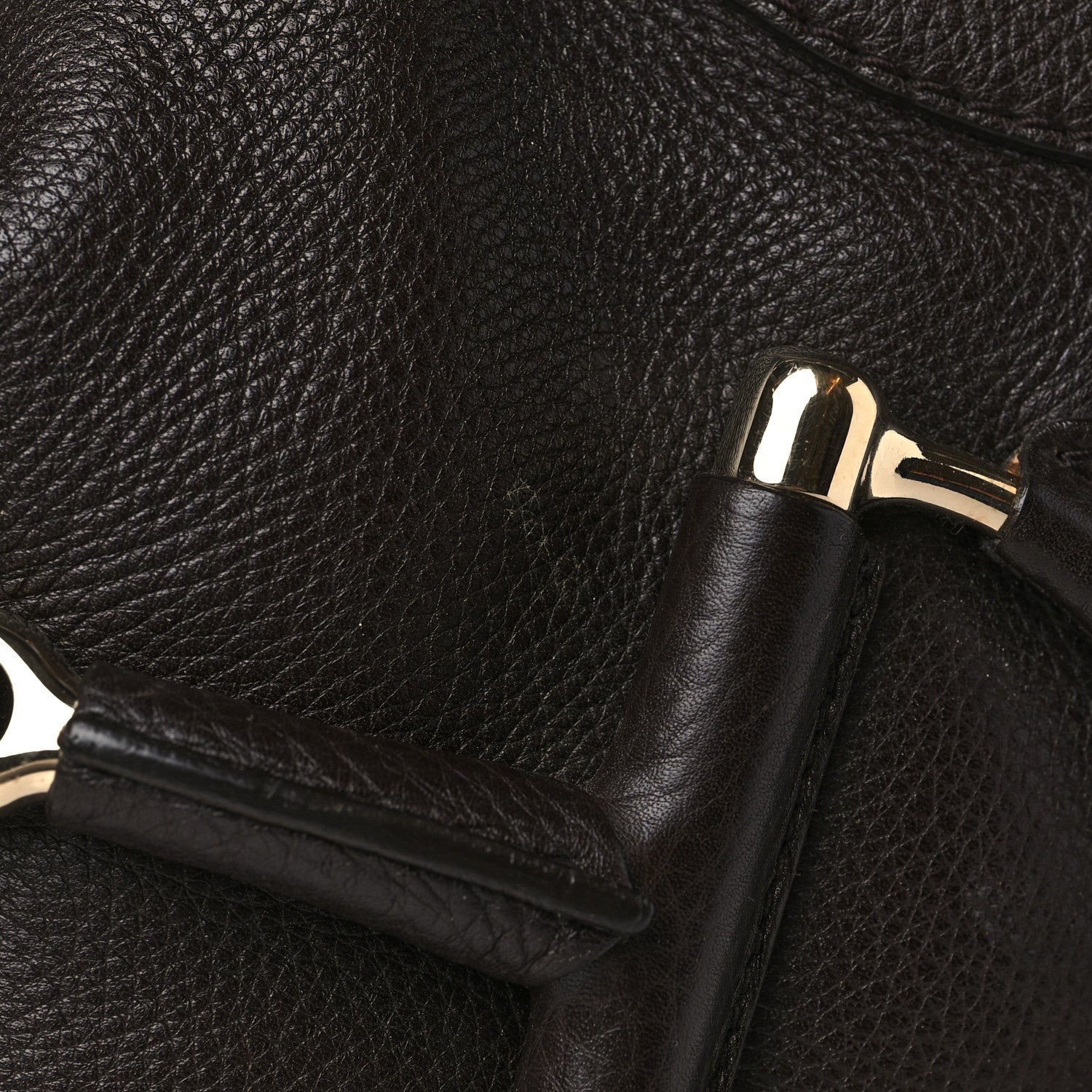 Gucci Calfskin Large Horsebit Web Hobo Brown 9 of 14