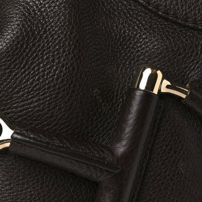 Gucci Calfskin Large Horsebit Web Hobo Brown 9 of 14