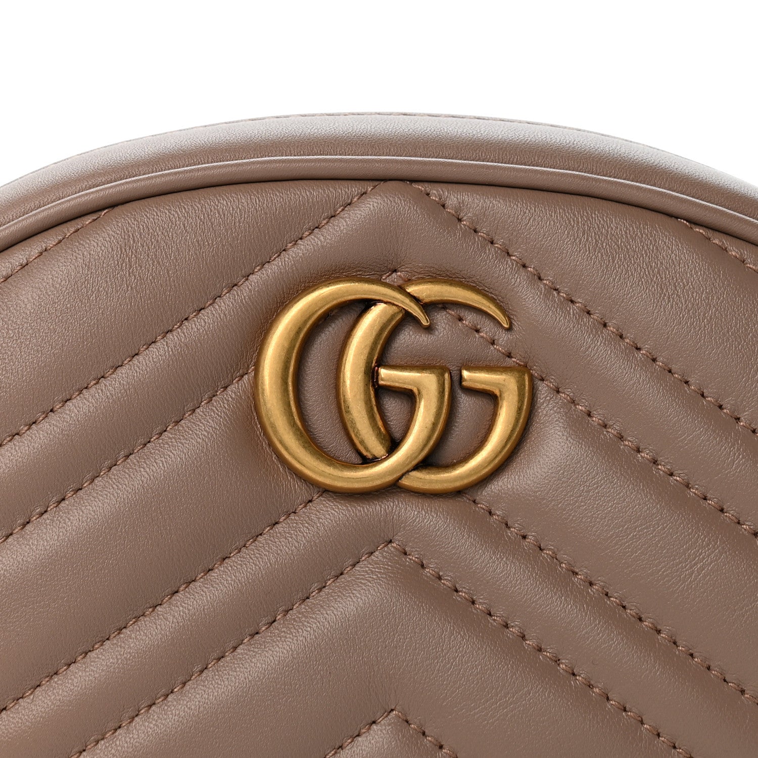 Gucci Calfskin Matelasse GG Marmont Belt Bag  85 34 Porcelain Rose 8 of 12
