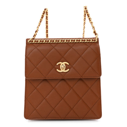Chanel Caviar Quilted Multi Chain Backpack Light Brown 1 of 11